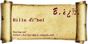 Bille Ábel névjegykártya