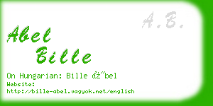 abel bille business card